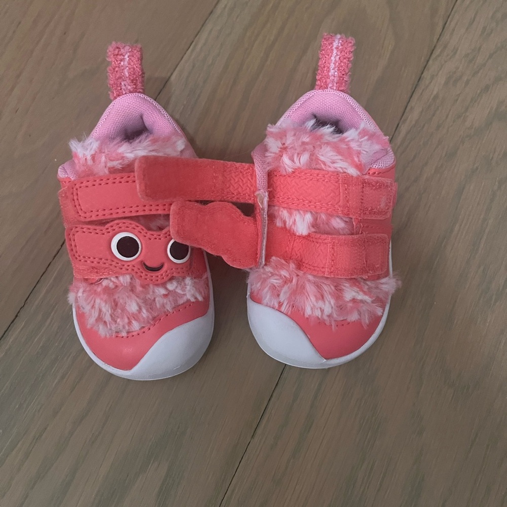 Pink Fuzzy Kids Shoes
